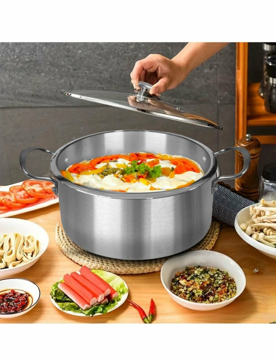 Home And Lifestyle Soga Cookware | Soga Ss Casserole Induction Cookware 26Cm & 32Cm