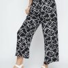 Women Millers Pants | Millers Ankle Length Ruffle Waistband Printed Rayon Pant