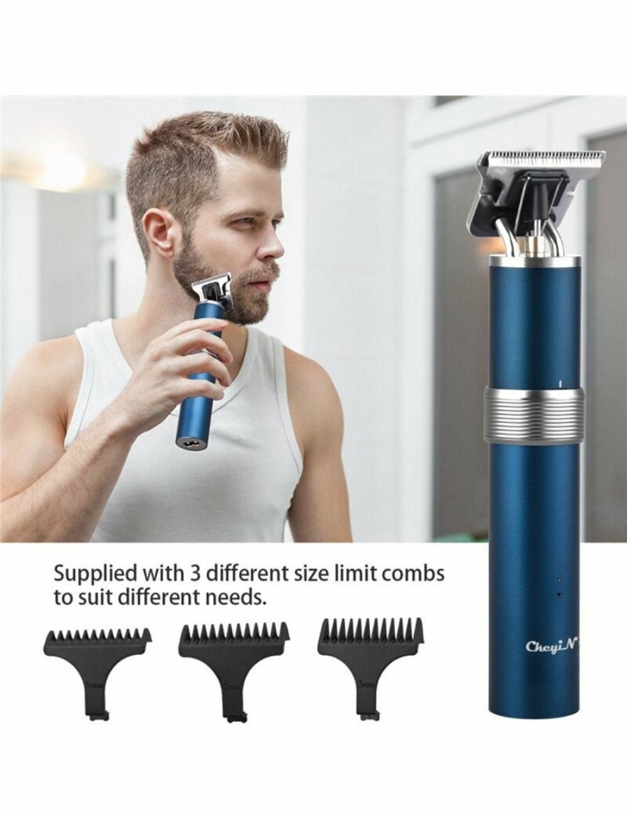 Beauty HOD Health & Home | 3 In 1 Electric Hair Clippers Nose Beard Trimmer Portable Styling Shavers Hair Cutting Magnet Replacement Blade - Blue