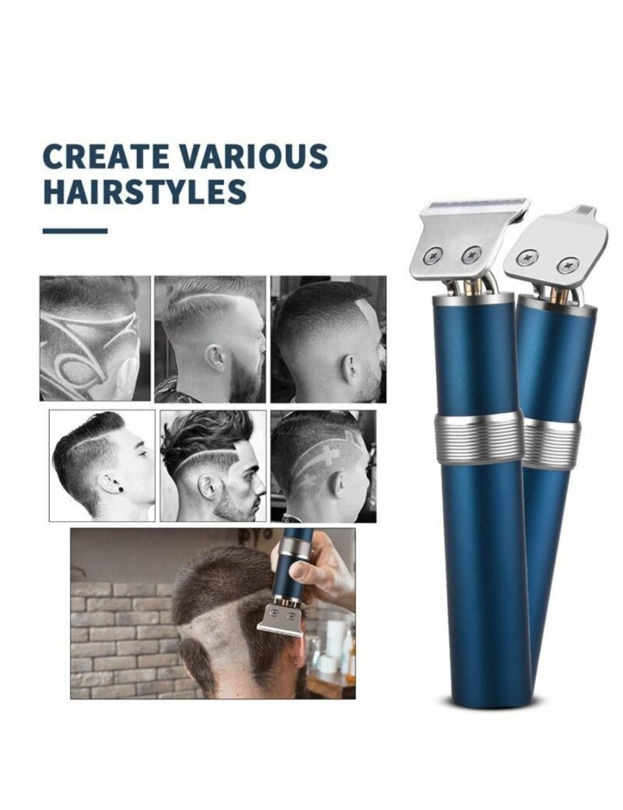 Beauty HOD Health & Home | 3 In 1 Electric Hair Clippers Nose Beard Trimmer Portable Styling Shavers Hair Cutting Magnet Replacement Blade - Blue