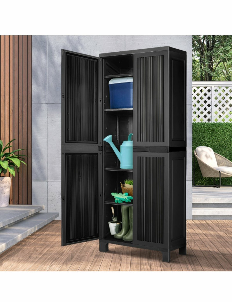 Outdoors Livsip | Livsip Outdoor Storage Cabinet Box Cupboard Garage Garden Adjustable Lockable