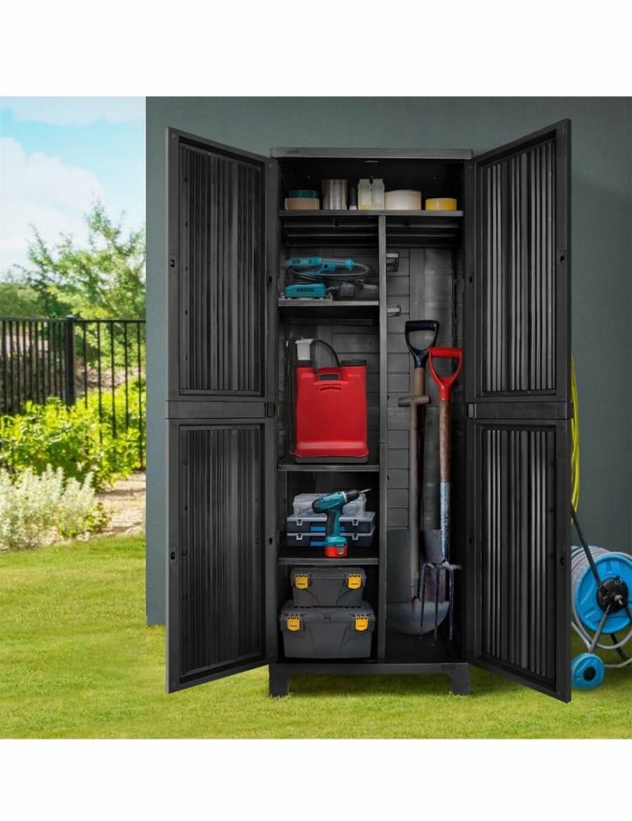 Outdoors Livsip | Livsip Outdoor Storage Cabinet Box Cupboard Garage Garden Adjustable Lockable