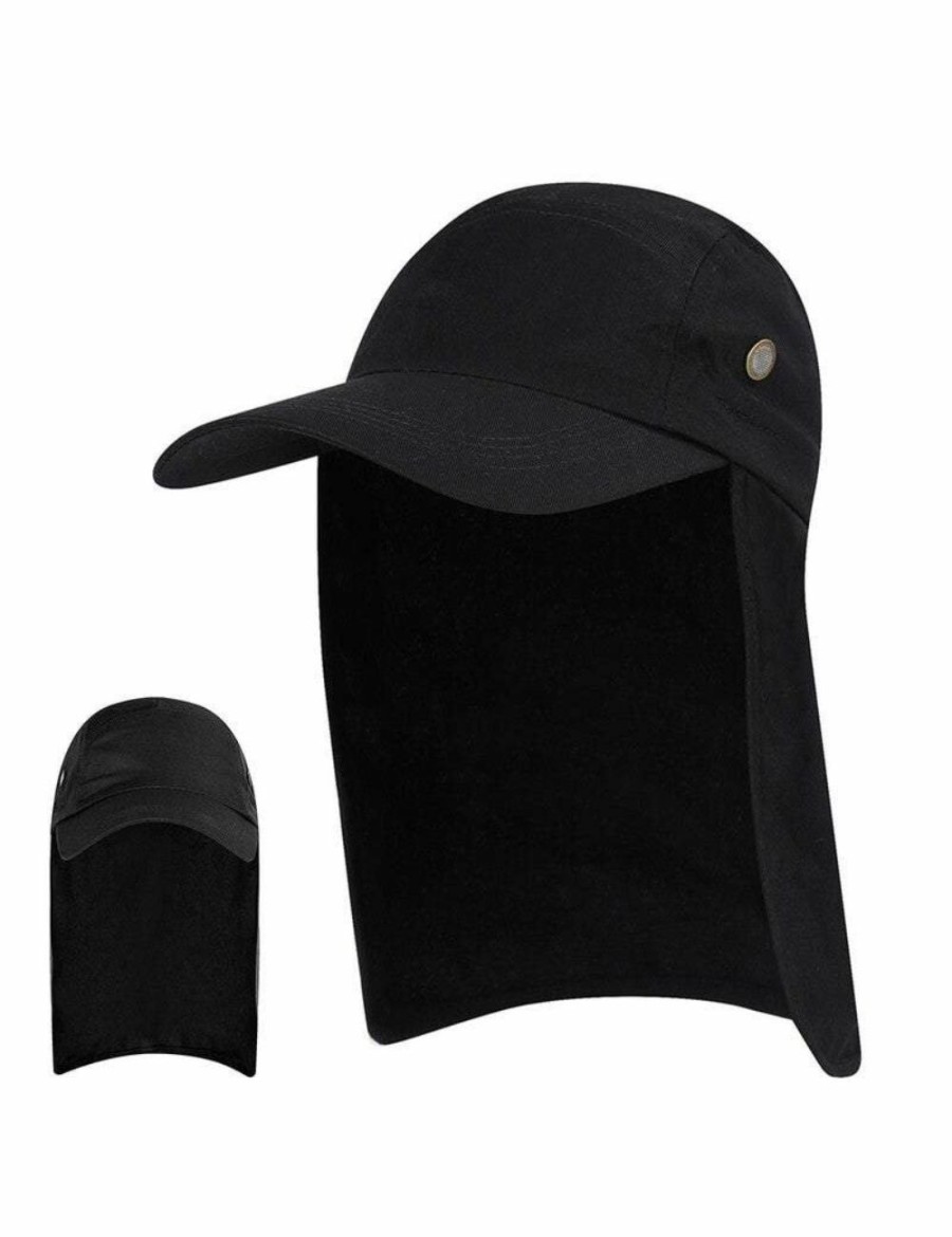 Outdoors HOD Health & Home | Fishing Tackle Men And Women Sun Protection Cap Army Black