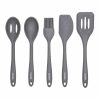 Home And Lifestyle LADELLE Cooking Utensils | 5Pc Ladelle Craft Grey Speckled Silicone Kitchenware Cooking/Serving Utensil Set