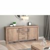 Home And Lifestyle Melbournians Furniture Storage | Buffet Sideboard In Oak Colour - Solid Acacia Wooden Frame Storage Cabinet With Drawers