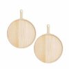 Home And Lifestyle Soga Serveware | Soga 2X 6 Inch Round Premium Wooden Pine Food Serving Tray Charcuterie Board Paddle Home Decor