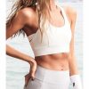 Women Fashion Boutique Sports Bras | White Athletic Push Up Sports Bra