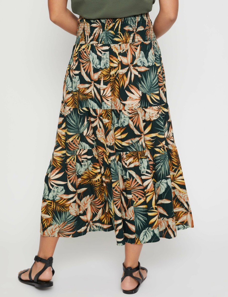 Women Millers Skirts | Millers Tiered Maxi Rayon Skirt