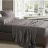 Home And Lifestyle Luxor Silk Sheets | Luxor Grey 1000Tc Silk Silky Feel Satin Sheet Set