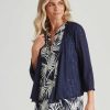 Women Millers Kaftans | Millers 3/4 Sleeve Slub Knit Cover Up Top