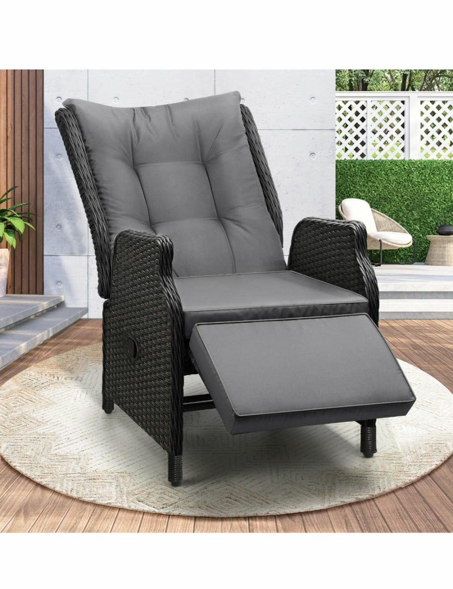 Outdoors Livsip | Livsip Outdoor Sun Lounge Garden Chairs Beach Chair Recliner Patio Furniture