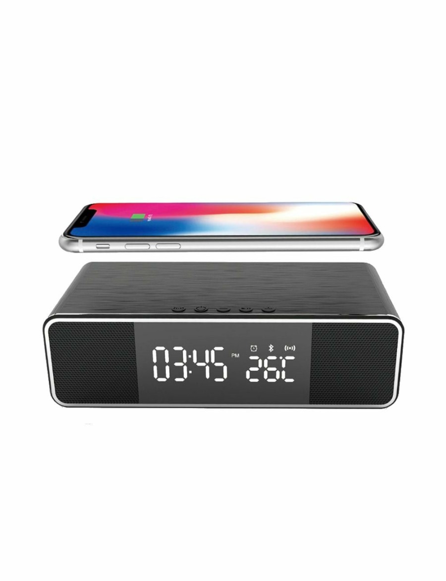 Home And Lifestyle Orotec Bluetooth Speakers | Orotec Nexgen Smart Wireless Charger Alarm Clock - Bluetooth Speaker - Fm Radio - Temperature Display