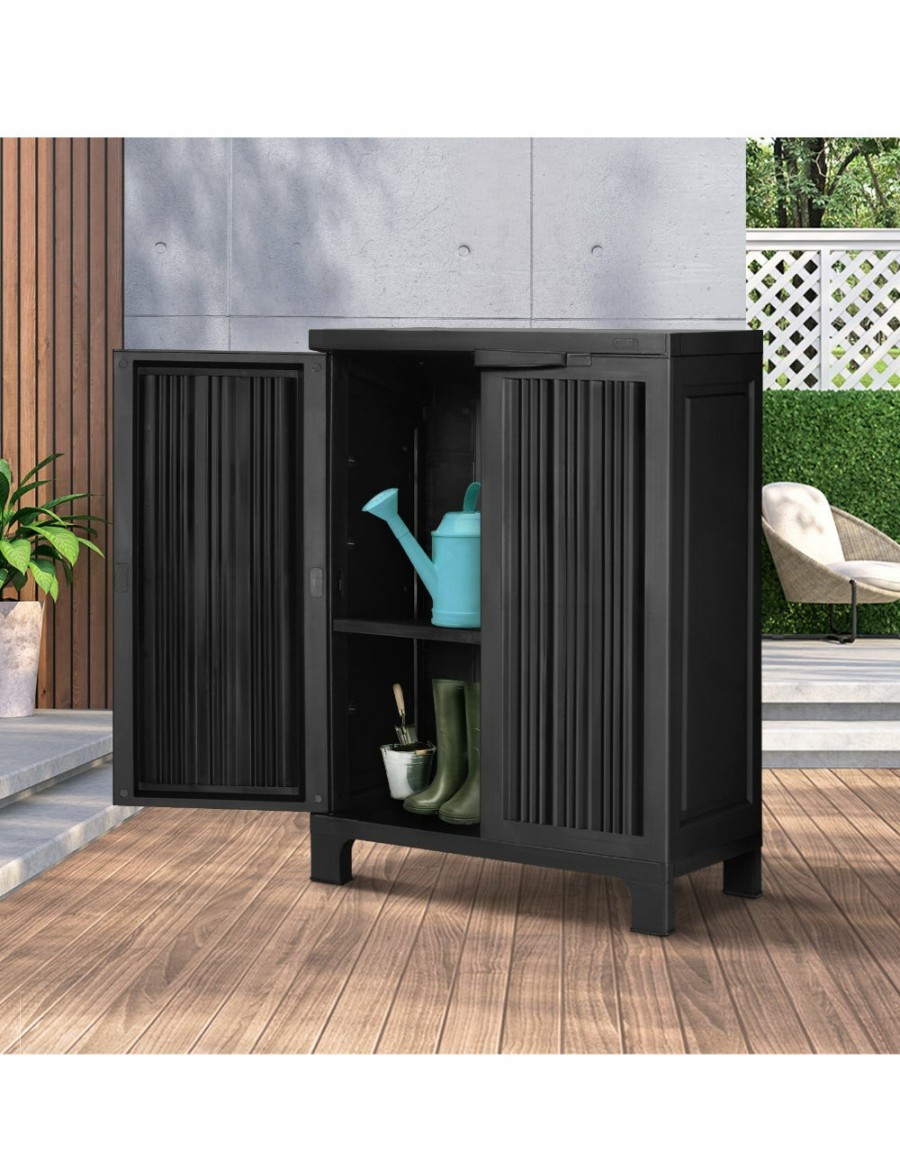 Outdoors Livsip | Livsip Outdoor Storage Cabinet Box Garden Garage Cupboard Adjustable Lockable