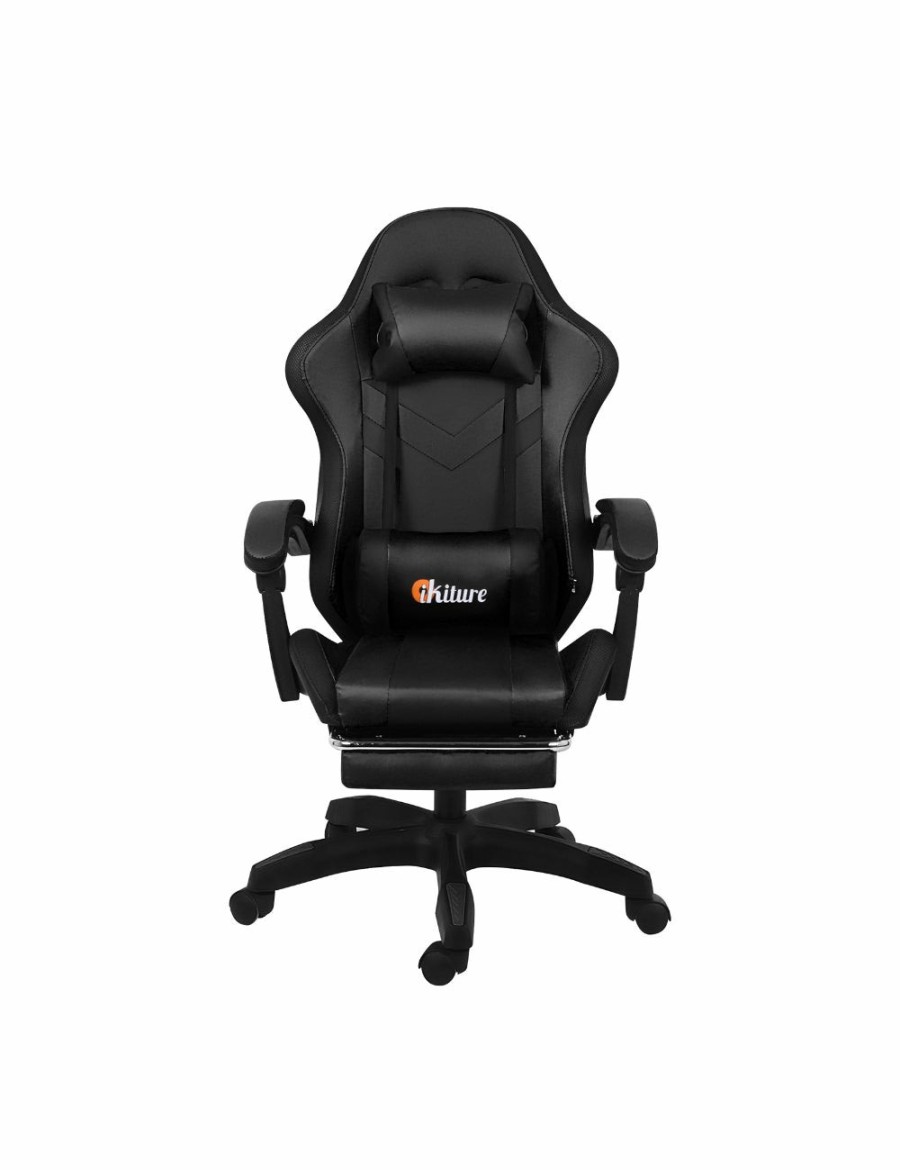 Home And Lifestyle Oikiture Office Chairs | Oikiture Gaming Chair Massage Racing Rgb Led Recliner Office Leather Footrest