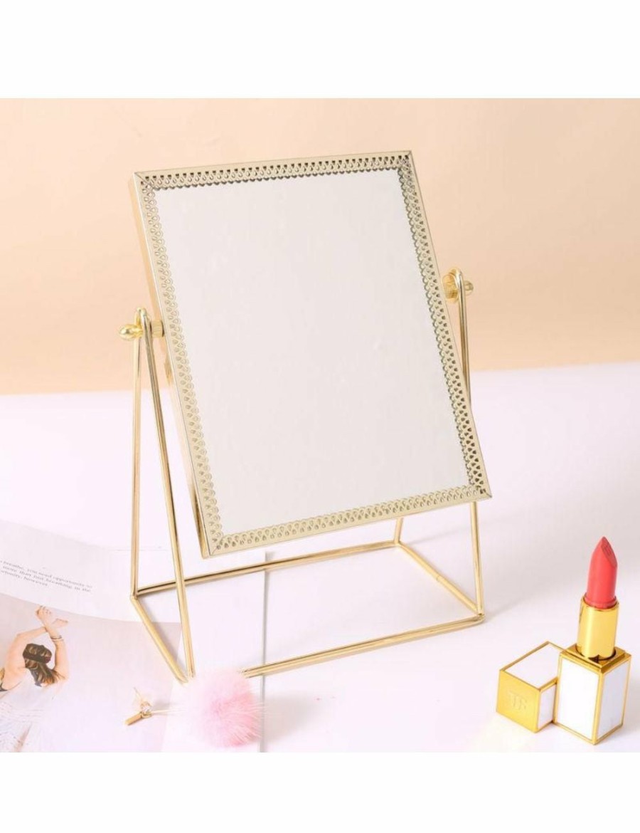 Beauty HOD Health & Home | Golden Makeup Mirror- Rectangle