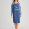 Women Millers Nighties | Millers Contrast Raglan Sleeve Print Front Nightie