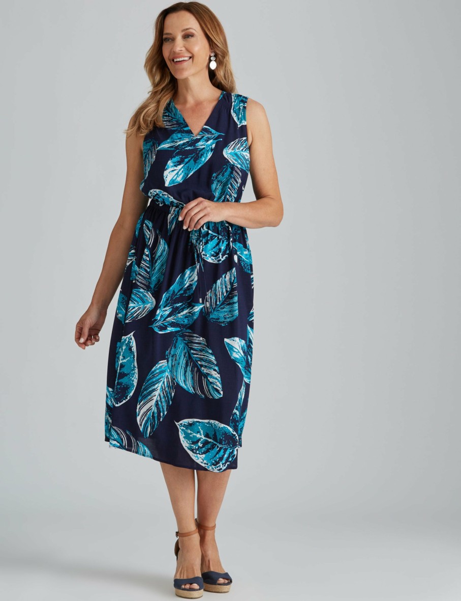 Women Millers Sleeveless Dresses | Millers Sleeveless Rayon Midi Dress