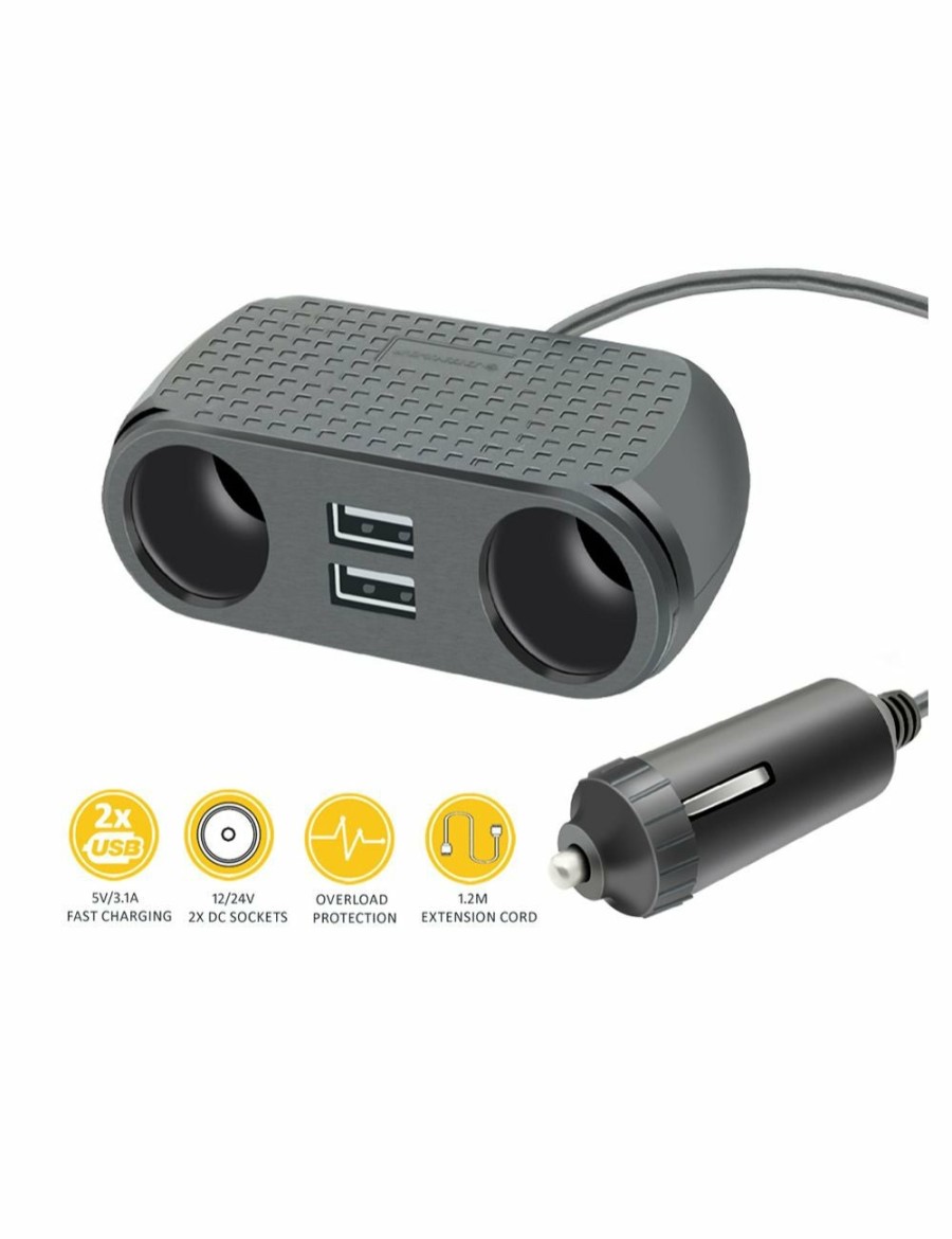 Home And Lifestyle SANSAI Phones & Accessories | Sansai In-Car Lighter Socket Power Supply Adapter