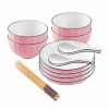 Home And Lifestyle Soga Dinnerware | Soga Pink Japanese Style Ceramic Dinnerware Crockery Soup Bowl Plate Server Kitchen Home Decor Set Of 8