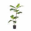 Home And Lifestyle Soga Artifical Plants | Soga 90Cm 2-Trunk Artificial Natural Green Split-Leaf Philodendron Tree Fake Tropical Indoor Plant Home Office Decor