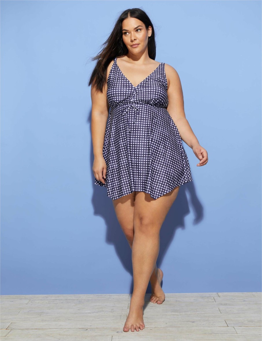 Women Autograph Swimdress | Autograph Sharkbite Hem Swim Dress