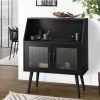 Home And Lifestyle Oikiture Storage | Oikiture Buffet Sideboard Cabinet Storage Cupboard Kitchen Hallway Table Black