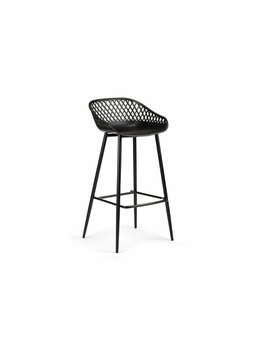 Home And Lifestyle NNEKGE Bar Stools | Nnekge Set Of 2 Leerdam Bar Stools (Black)