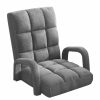 Home And Lifestyle Soga Recliners | Soga Foldable Lounge Cushion Adjustable Floor Lazy Recliner Chair With Armrest Grey