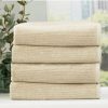 Home And Lifestyle Renee Taylor Towel Sets | Renee Taylor Cobblestone 650 Gsm Cotton Ribbed Towel Packs 4Pc Bath Towel