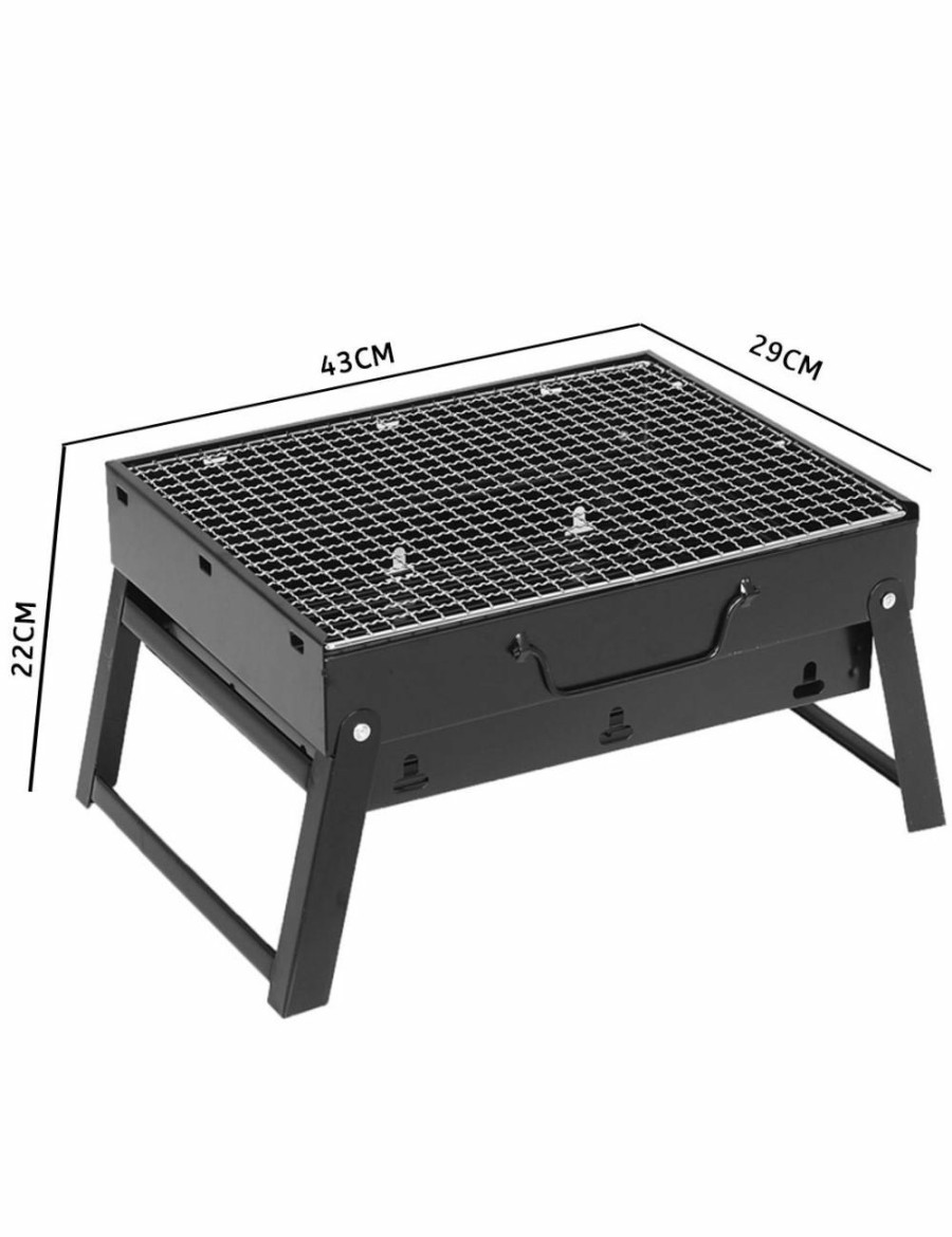 Outdoors Soga | Soga 2X 43Cm Portable Folding Thick Box-Type Charcoal Grill For Outdoor Bbq Camping