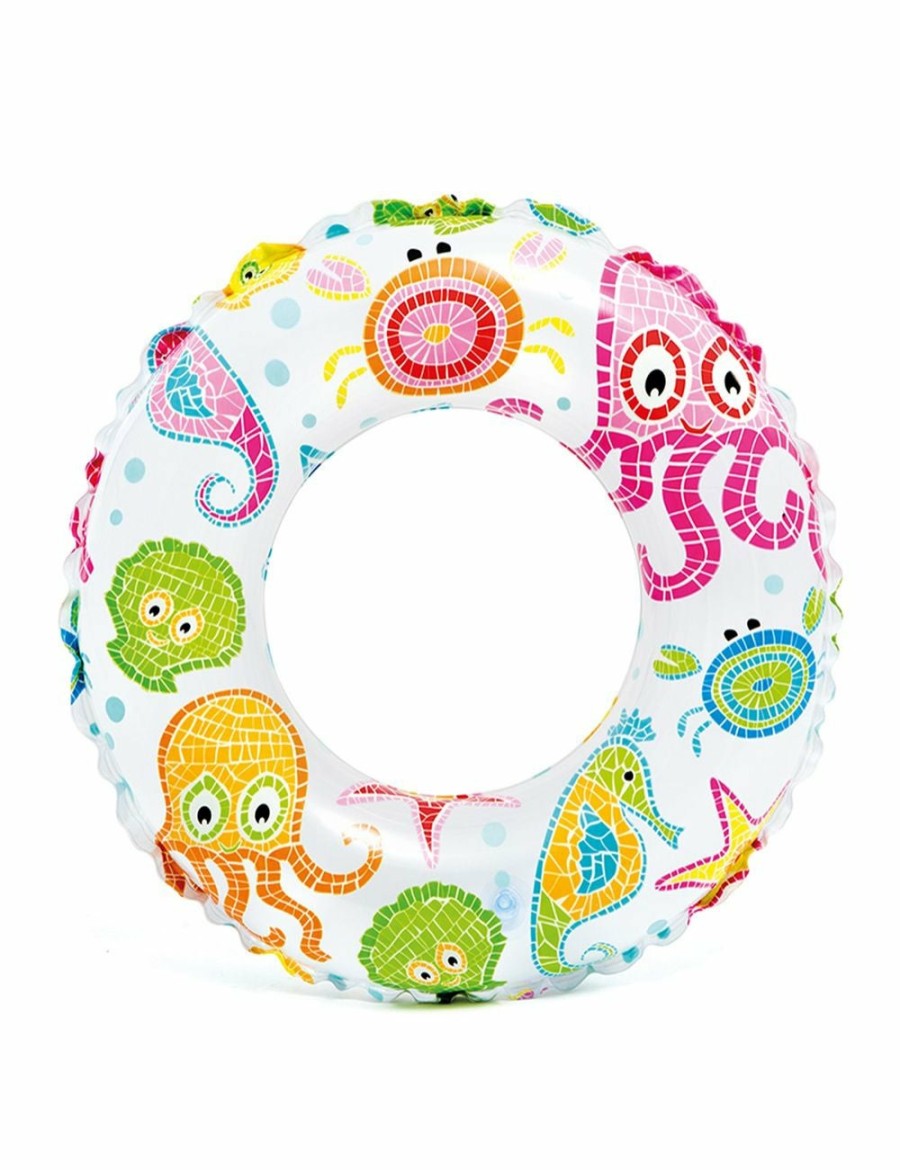 Outdoors INTEX | Intex Lively Print 61Cm Swim Rings Assorted Inflatable Kids Floats 6-10Y+