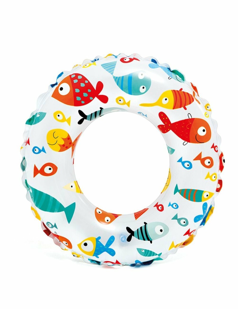 Outdoors INTEX | Intex Lively Print 61Cm Swim Rings Assorted Inflatable Kids Floats 6-10Y+