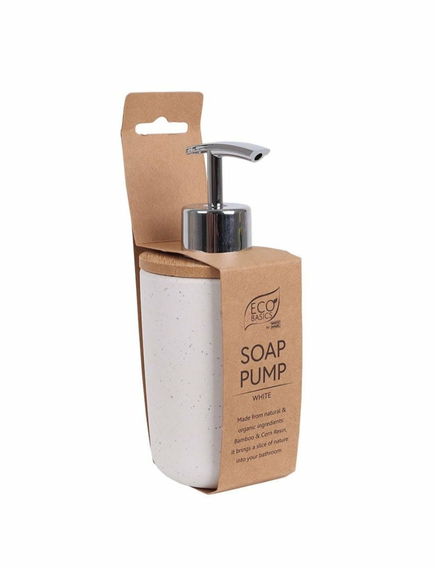 Home And Lifestyle ECO BASICS Bathroom Accessories | Eco Basics Soap Pump Bathroom/Sink Shampoo/Lotion/Liquid Bottle Dispenser White