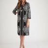 Women Millers Midi Dresses | Millers 3/4 Sleeve Puff Printed Knee Length Dress