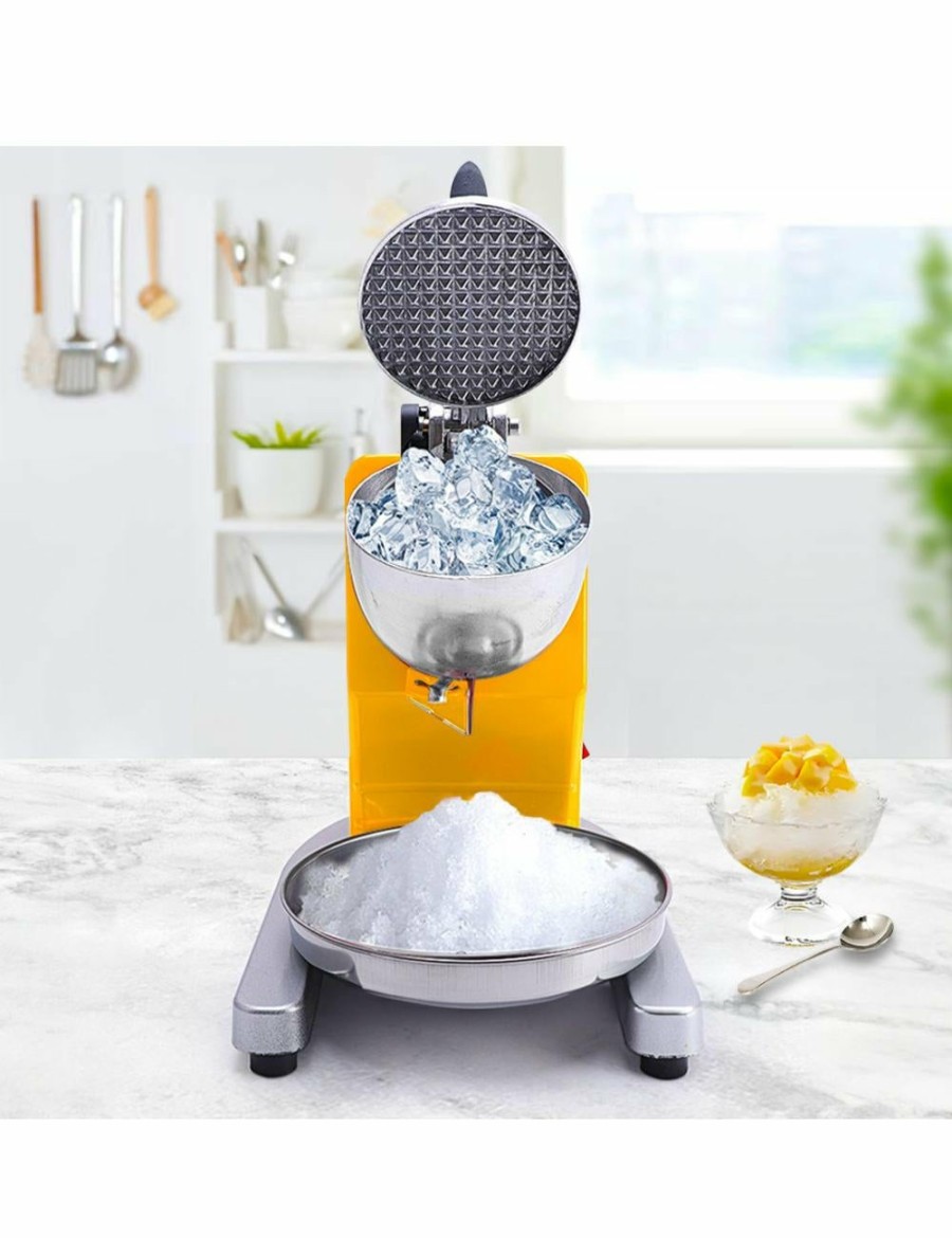 Home And Lifestyle Soga Appliances | Soga Ice Shaver Electric Stainless Steel Ice Crusher Slicer Machine Commercial Yellow