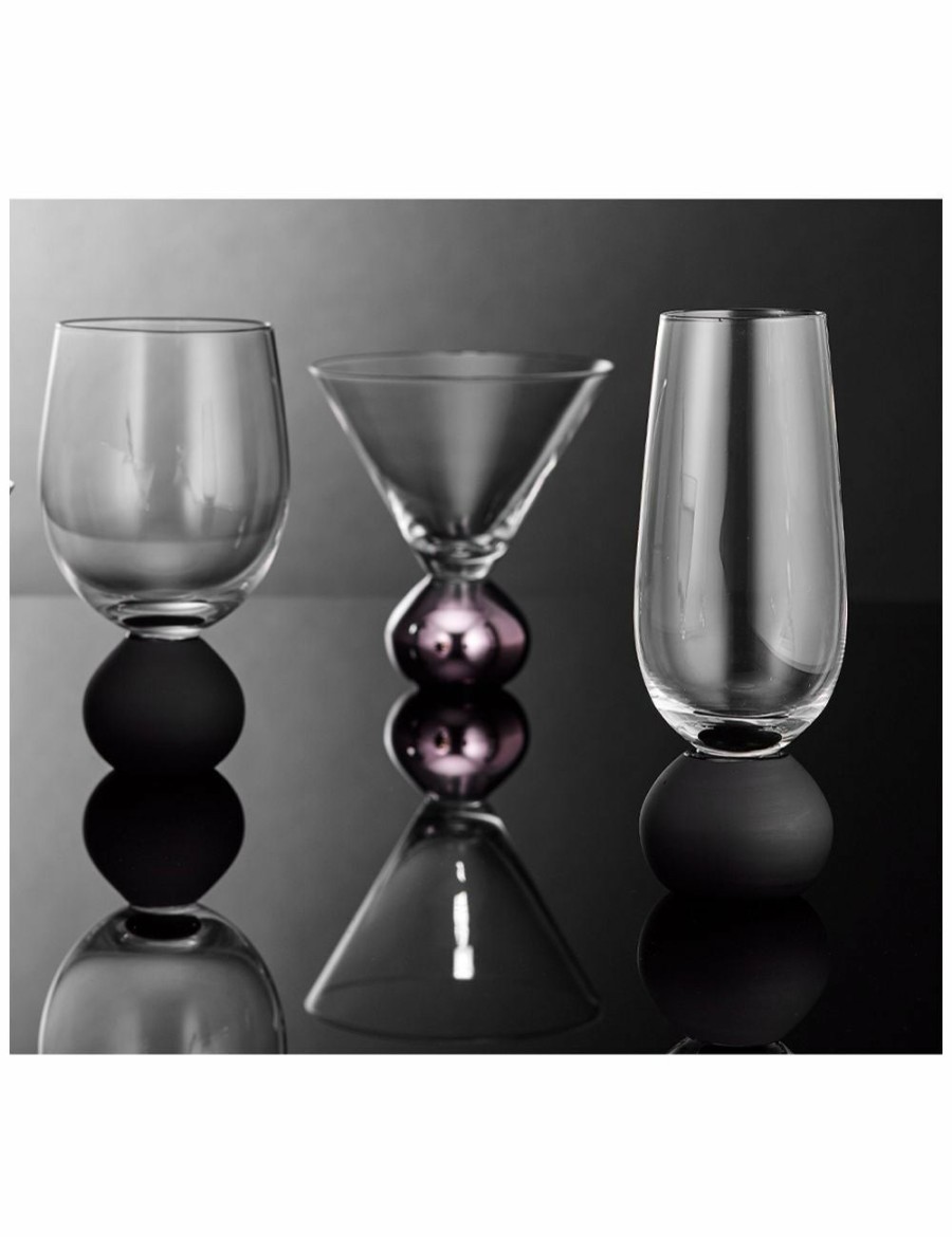 Home And Lifestyle TEMPA Barware | 2Pc Tempa Astrid 445Ml Glasses Cocktail/Wine Water Drinkware Cup Matte Black