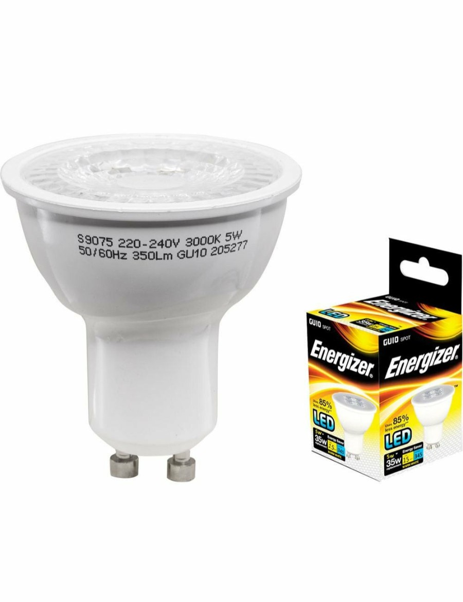 Home And Lifestyle KG Electronics Ceiling Lights | Energizer Led Gu10 5W Warm Downlight Bulb