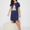 Women Millers Nighties | Millers Short Cuff Sleeve Christmas Novelty Nightie