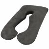 Home And Lifestyle Woolcomfort Pillows | Woolcomfort Dark Grey Aus Made Teddy Bear Fleece Super Warm Soft Pregnancy Pillow