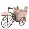 Home And Lifestyle HOD Health & Home Baskets & Boxes | Iron Bicycle Flower Pot Storage Box Desktop Planter Nordic Home Decoration - Green