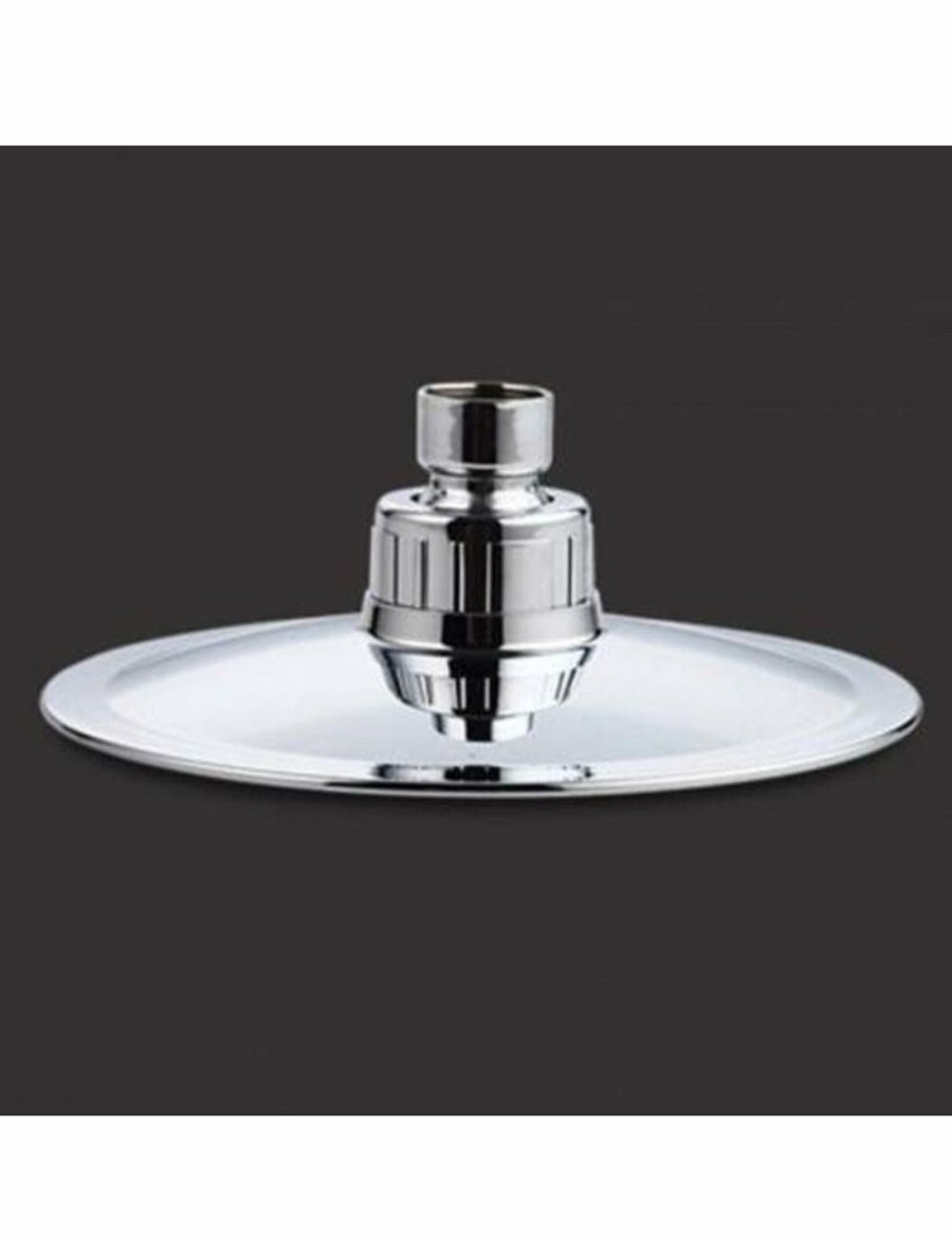 Home And Lifestyle HOD Health & Home Bathroom Fixtures | Bathroom Rainfall Ionic Nano Shower Head Round Chrome Ultra-Thin- Silver 10Cm