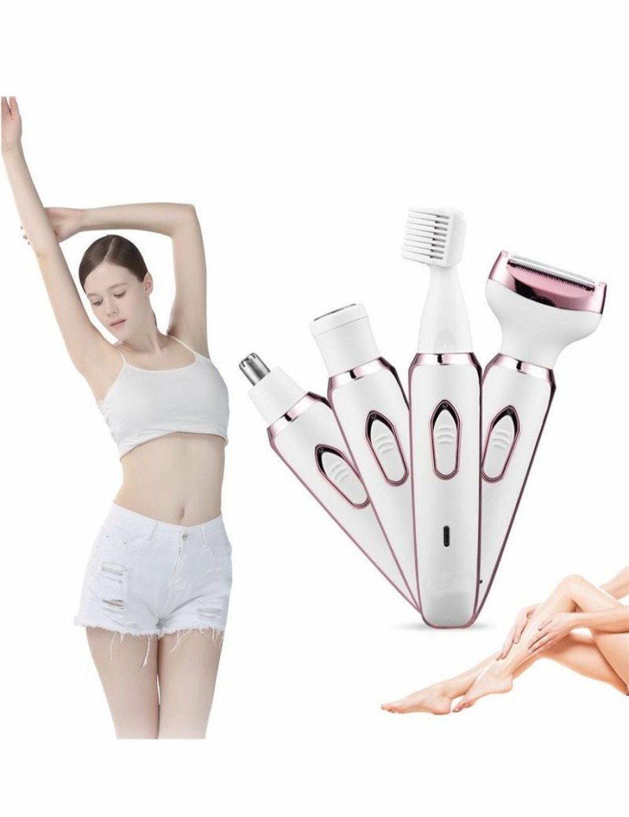 Beauty Mega Deal Warehouse Hair Removal | 4 In 1 Womens Usb Rechargeable Painless Epilator Electric Shaver