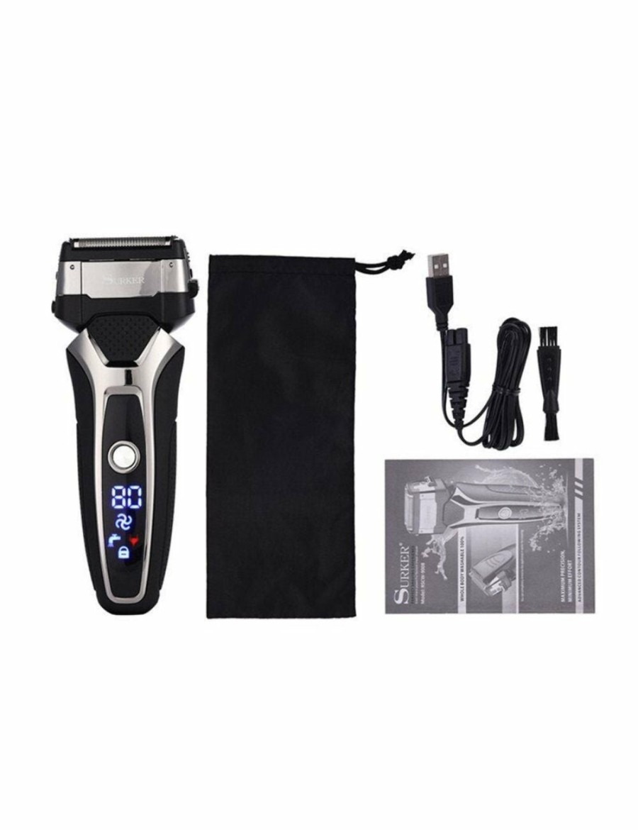 Beauty HOD Health & Home Hair Removal | Professional Turbocharged Men'S Electric Shaver 3D Floating Blade Wet Dry Usb Rechargeable Razor Fast Safe Led Beard Trimmer - One Size