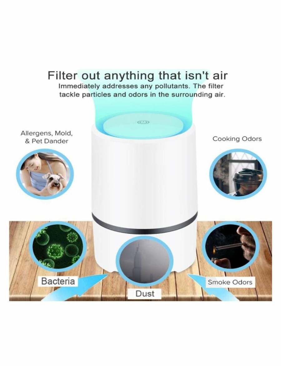 Home And Lifestyle Orotec Humidifiers & Purifiers | Orotec Smart Portable Air Purifier With Hepa Filter And Night Light