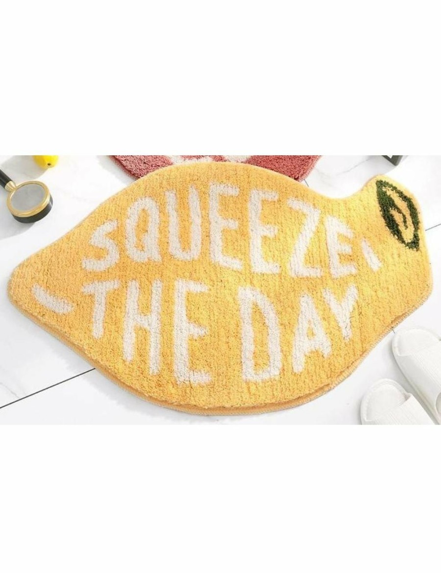 Home And Lifestyle HOD Health & Home Bath Mats | Fruit Puns Bath Mat - Lemon