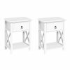 Home And Lifestyle HOD Health & Home Bedside Tables | Artiss Set Of 2 Bedside Tables Drawers Side Nightstand Lamp Chest Unit Cabinet - One Size