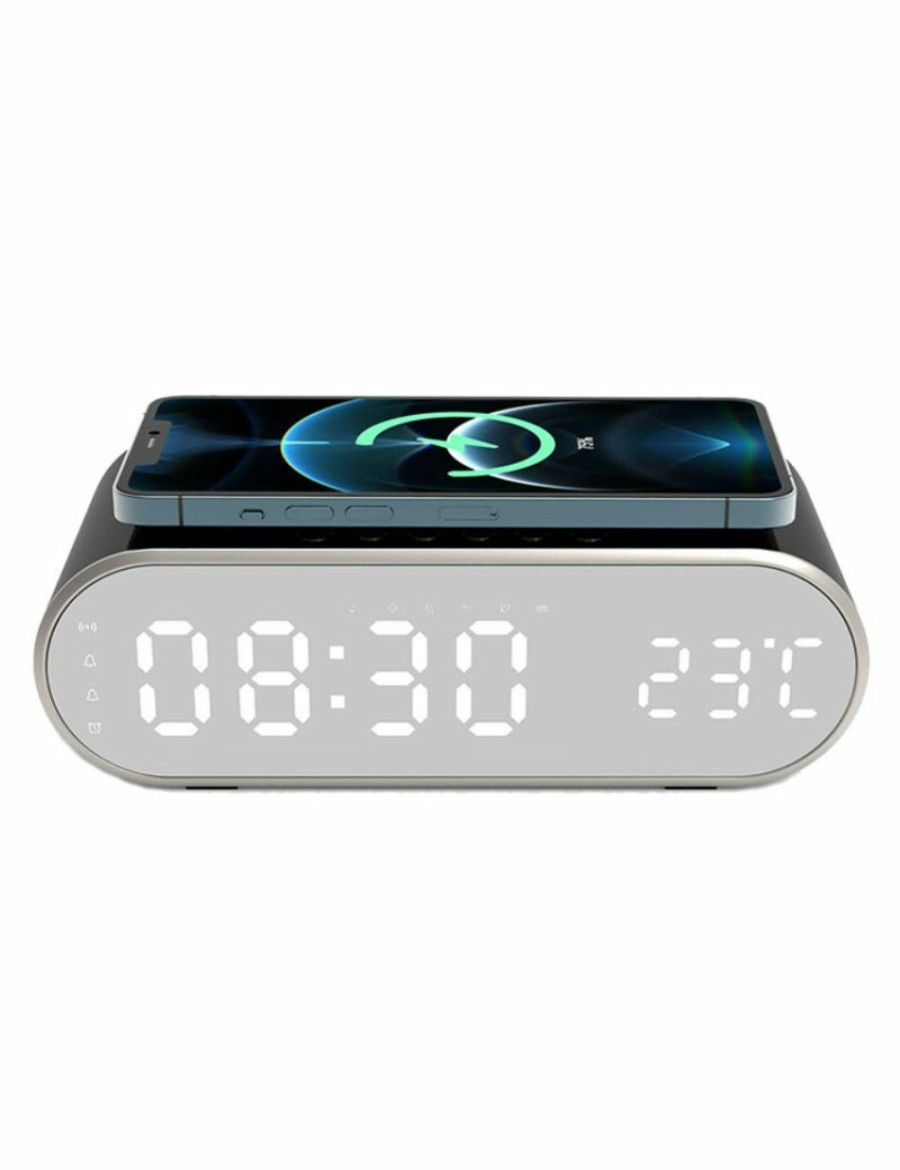 Home And Lifestyle ICB Clocks | Alarm Clock With Wireless Charger