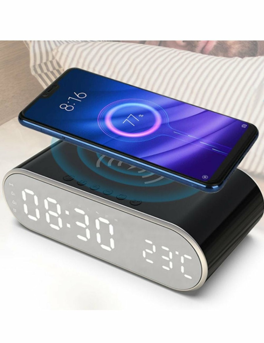 Home And Lifestyle ICB Clocks | Alarm Clock With Wireless Charger