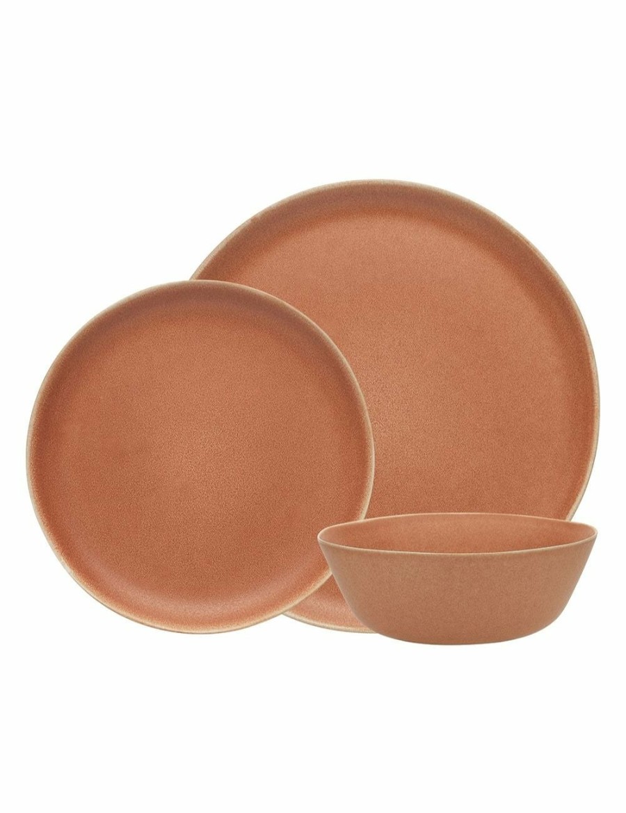 Home And Lifestyle ECOLOGY Dinnerware | 12Pc Ecology Matla Stoneware Dinner Set Plate/Side Dish/Bowl Dinnerware Sherbert