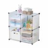 Home And Lifestyle Soga Bedroom Storage | Soga 4-Cube Transparent Shelf Box Portable Cubby Diy Storage Shelves Modular Closet Organiser